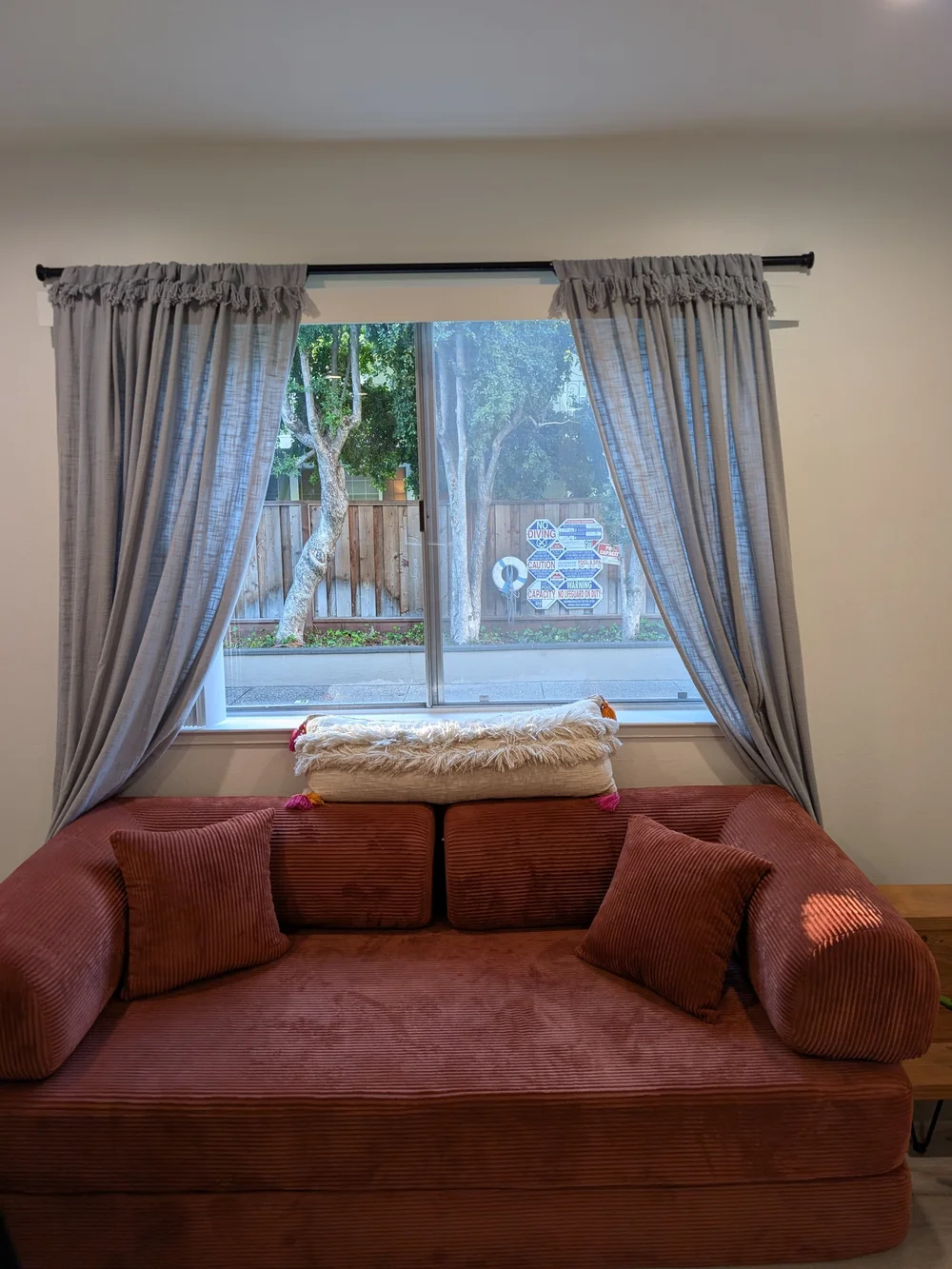 Sheer Cotton Window Curtain Panels in Gray - UO Home